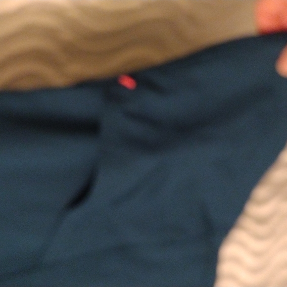 Heart Scrub Zip Front Teal Hooded Scrub Jacket Lab Coat Medium Medical Uniform - Picture 3 of 10